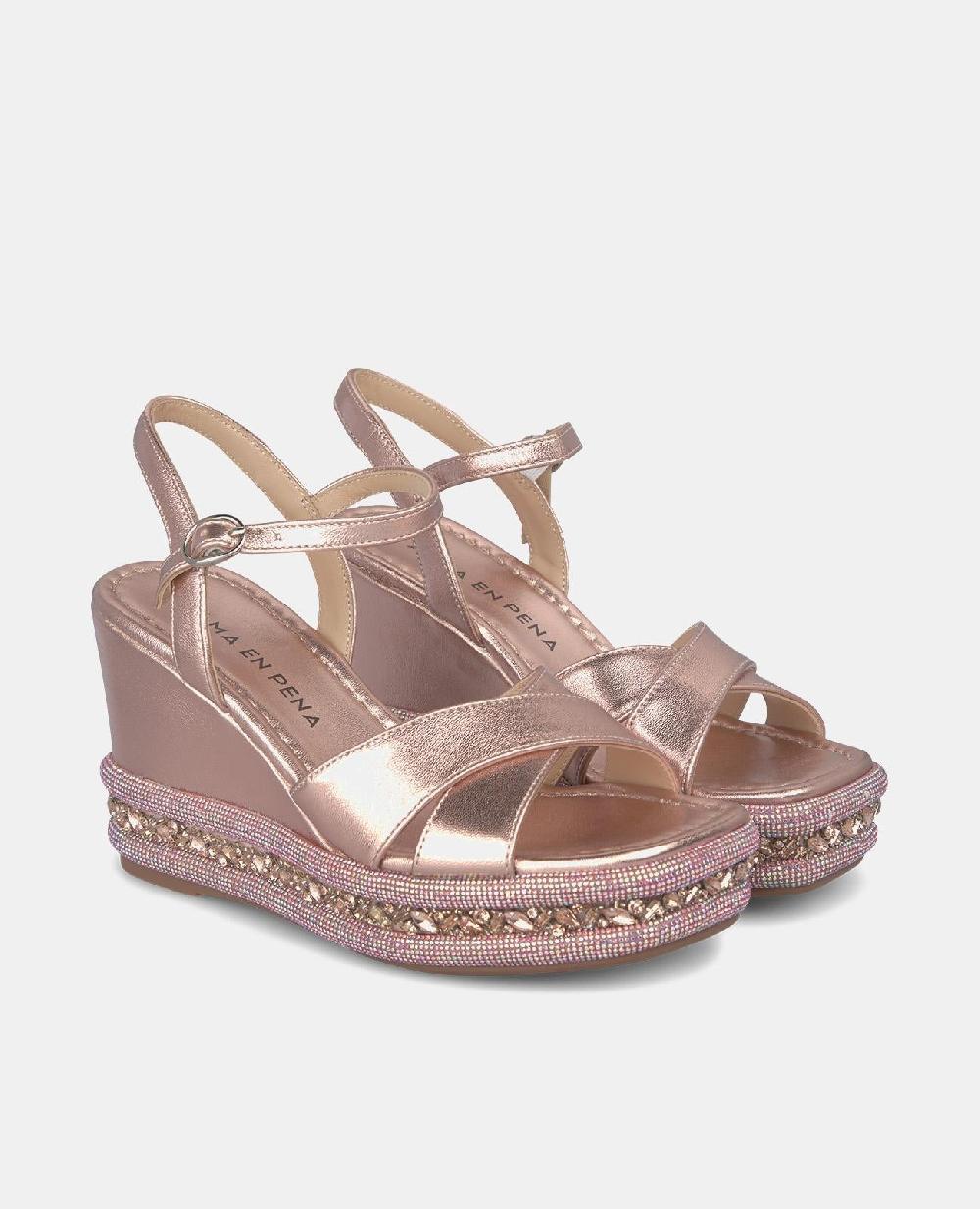 Alma en pena SANDALIA CUÑA SUELA PEDRERÍA Oferta exclusiva