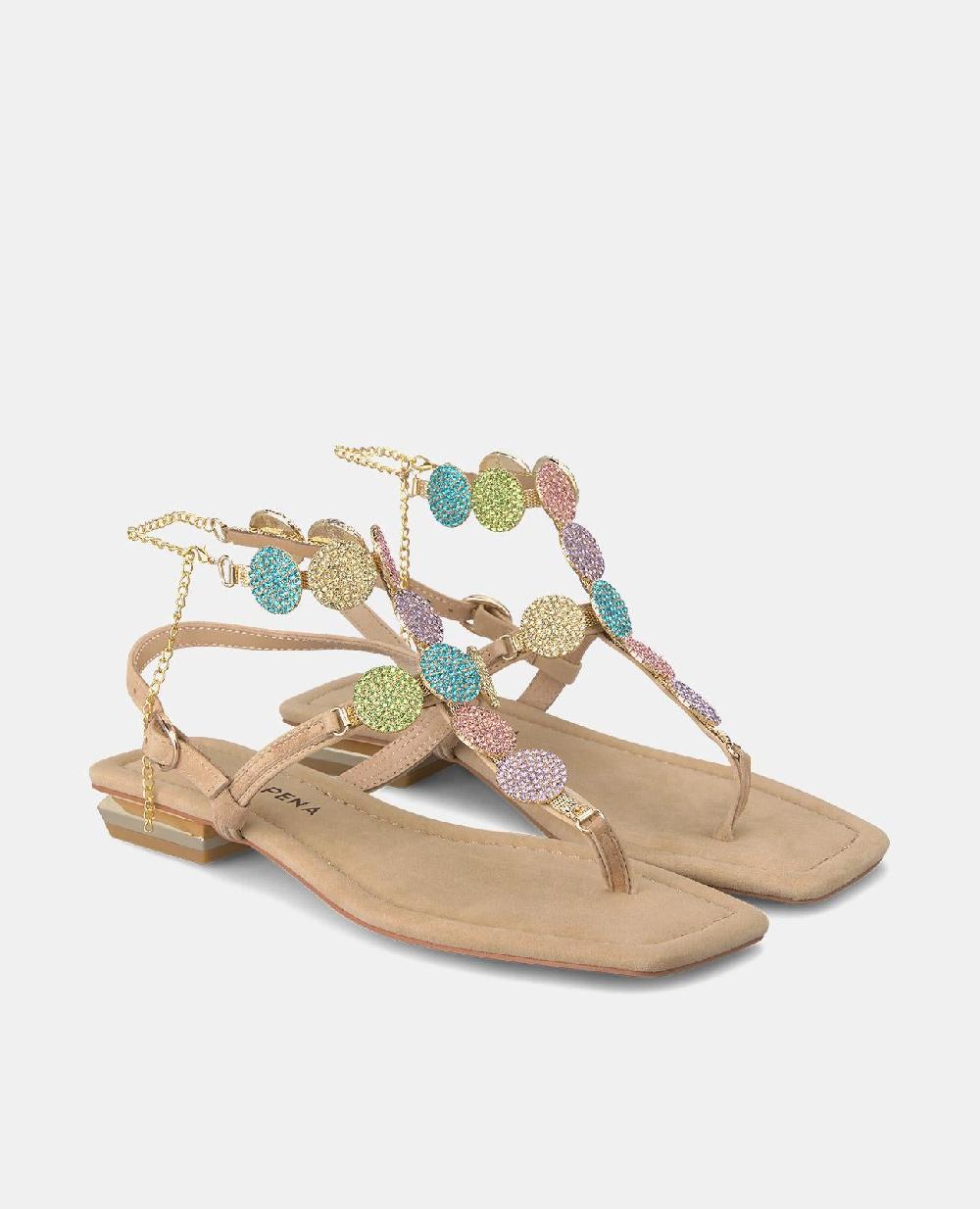 Alma en pena SANDALIA PLANA PULSERAS PEDRERÍA Tienda