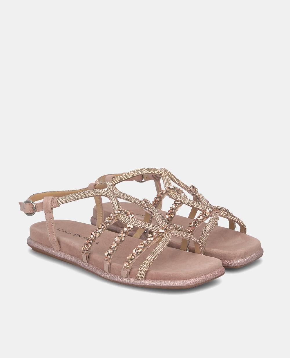 Alma en pena SANDALIA PLANA ENTRELAZADA HEBILLA Mejor oferta