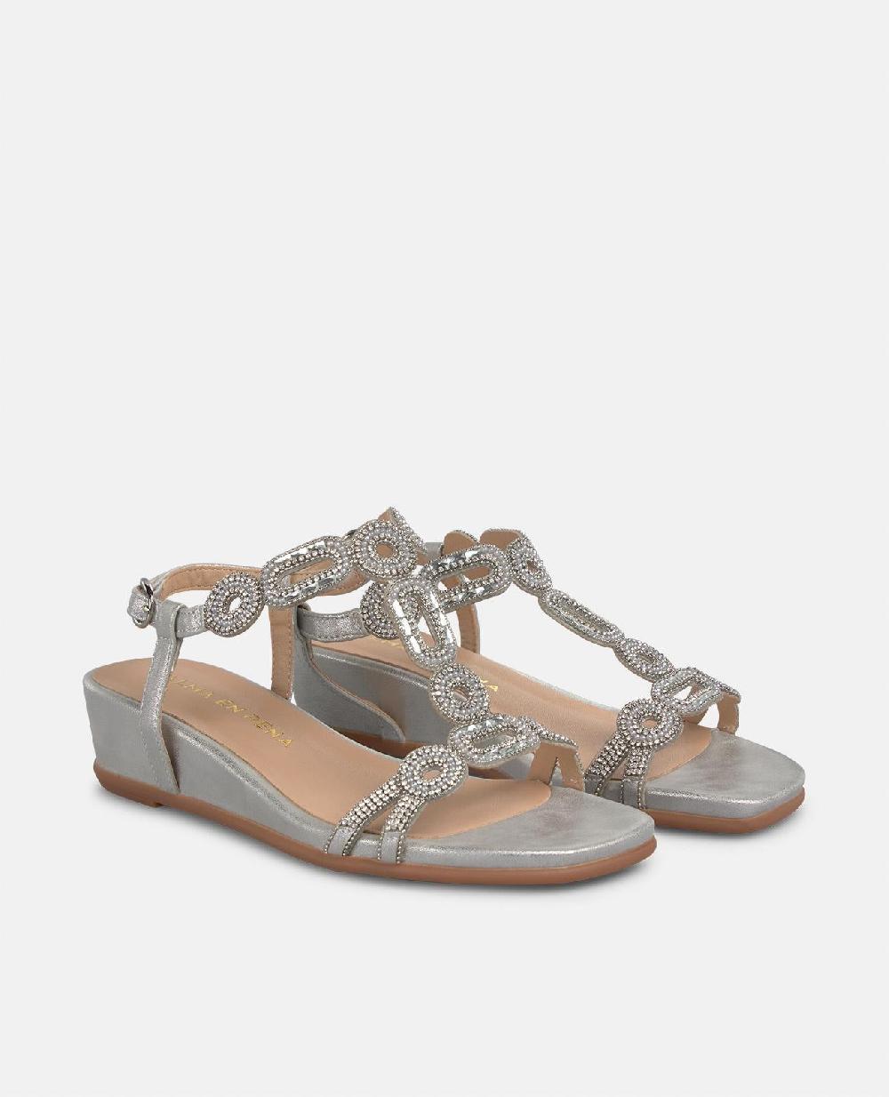 Alma en pena SANDALIA CUÑA BAJA PEDRERÍA Rebajas online