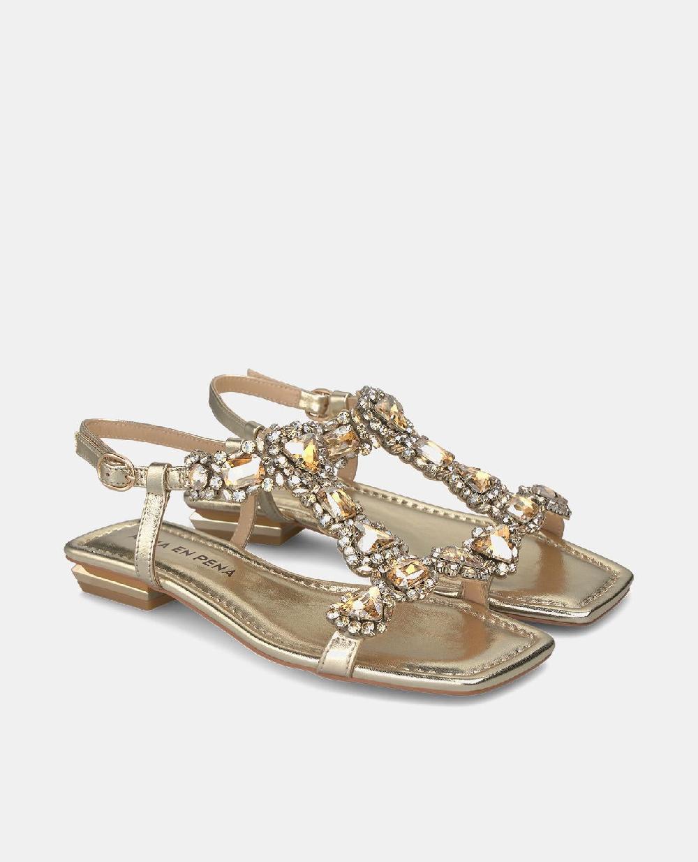 Alma en pena SANDALIA PLANA CON PEDRERÍA En oferta