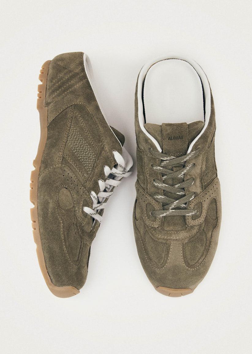 Alohas Tb.56 Mule Zapatillas de Cuero Color Caqui Ofertas especiales