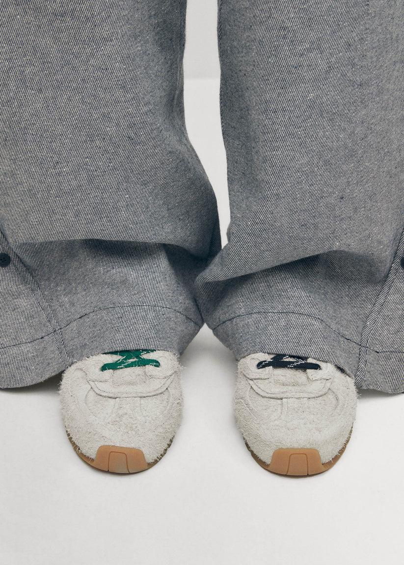 Alohas Tb.56 Suede Fuzzy Zapatillas de Cuero Gris Claro Devoluciones gratuitas
