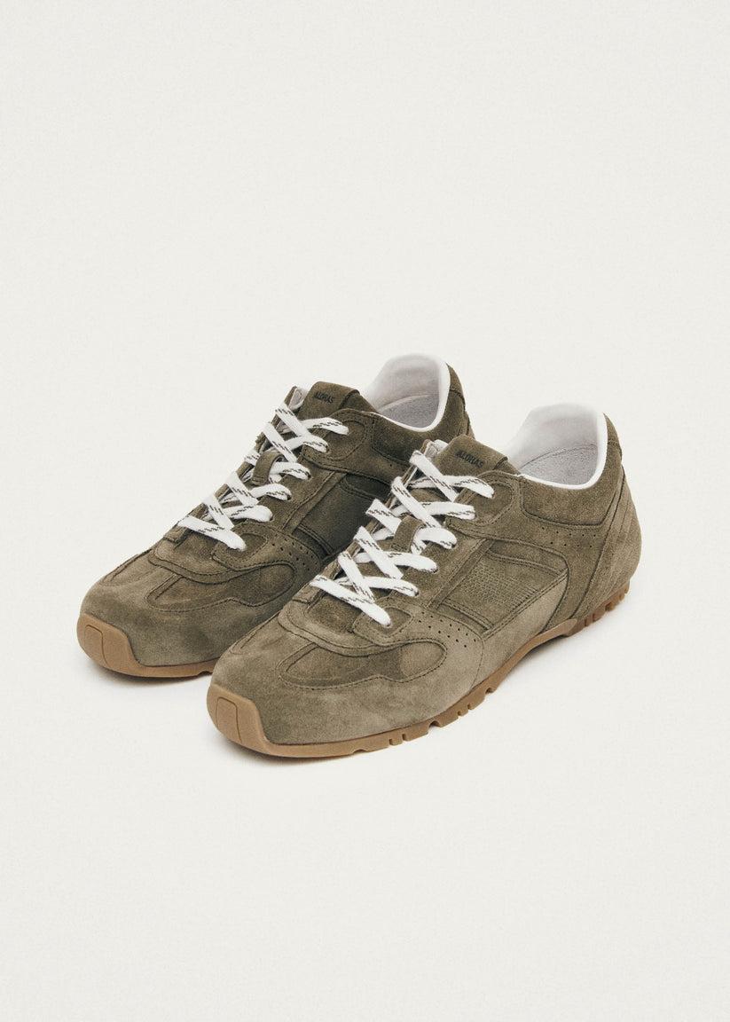 Alohas Tb.56 Suede Zapatillas de Cuero Verde Caqui En oferta