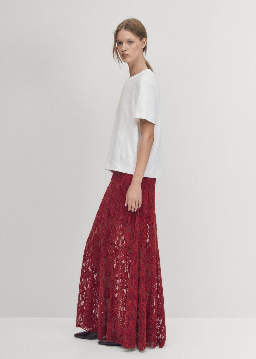 Alohas Falda Bundi de Encaje Color Vino Ofertas de temporada