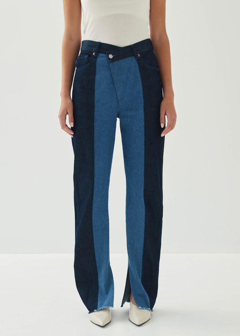 Alohas Kansas Bicolor Indigo Denim Trousers Rebajas