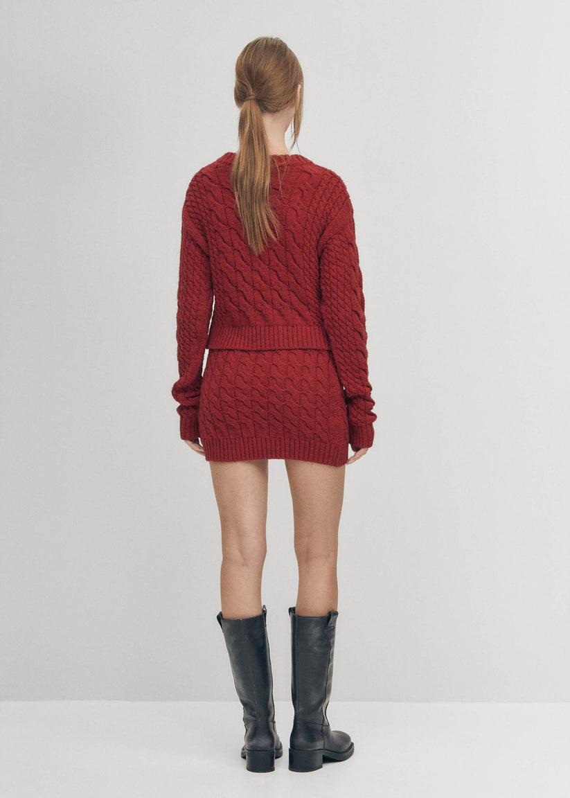 Alohas Blake Falda de Punto Rojo En oferta