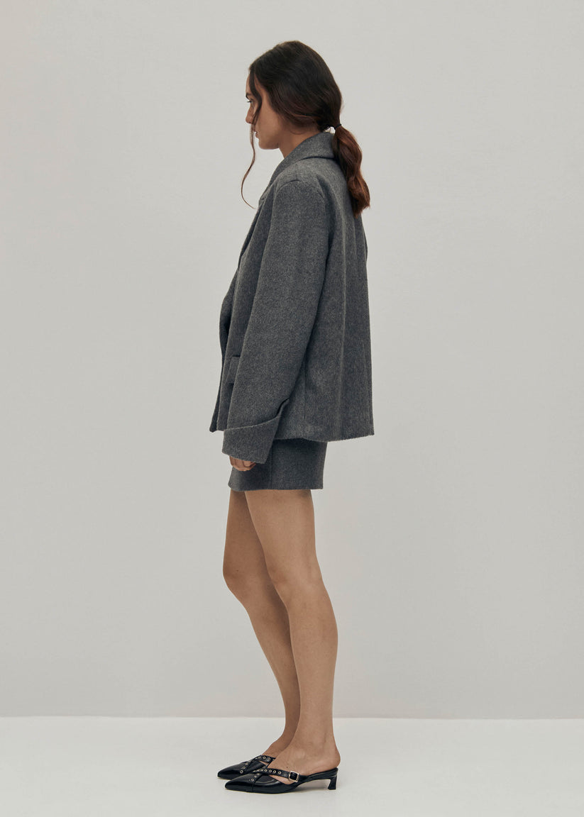 Alohas Mei Chaqueta de Lana Gris Ventas relámpago