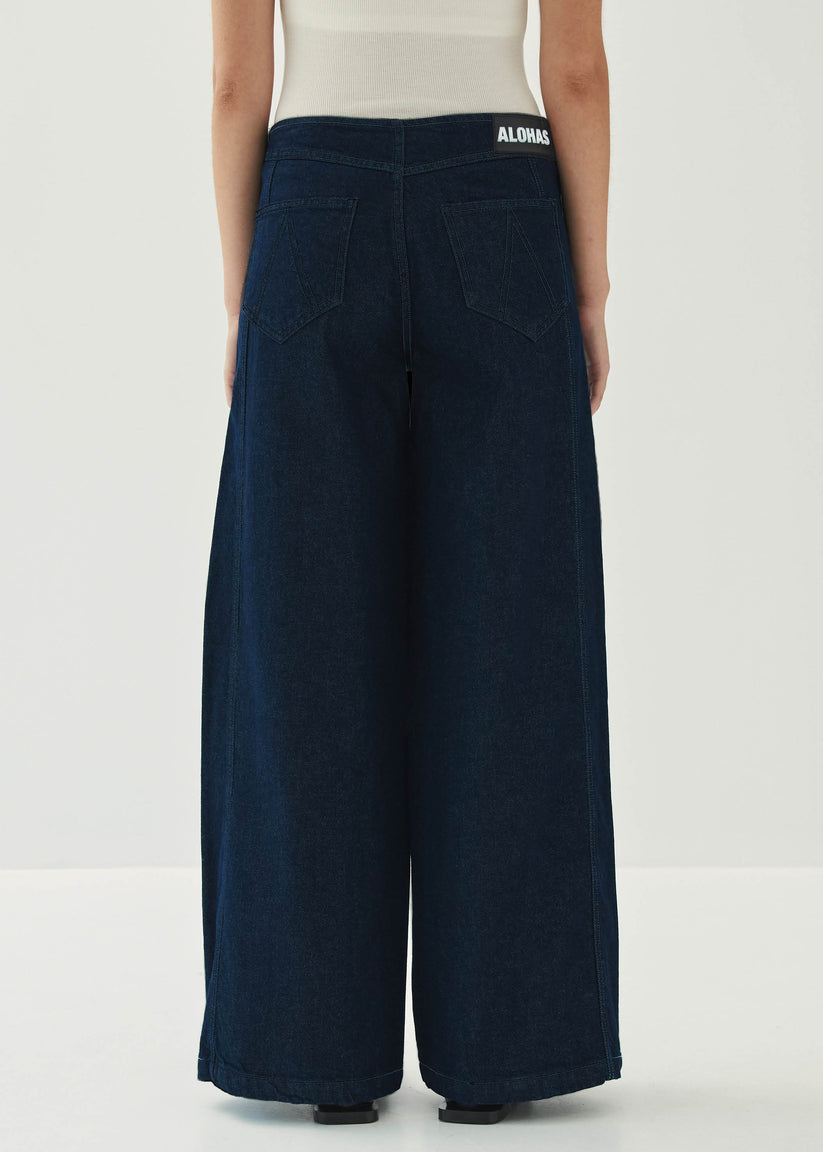 Alohas Magda Indigo Denim Trousers Tienda
