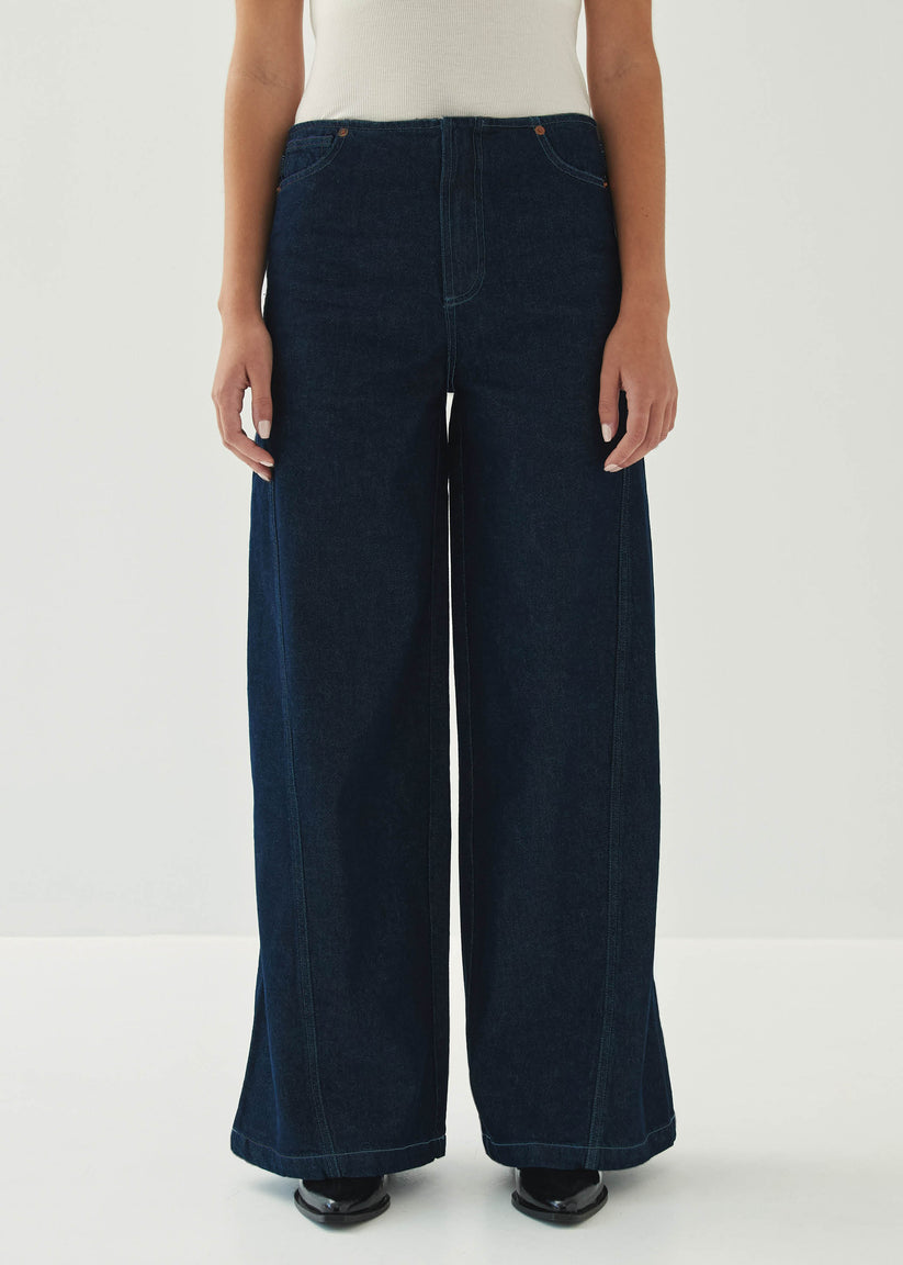 Alohas Magda Indigo Denim Trousers Tienda