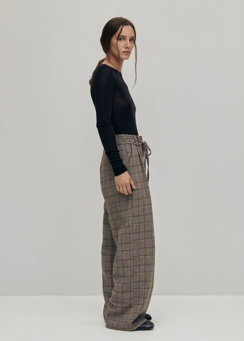 Alohas Kathy Pantalones a Cuadros Marrones Oferta especial