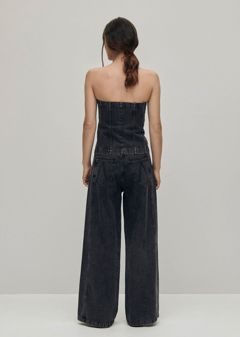 Alohas Troyes Top Vaquero Negro Última moda