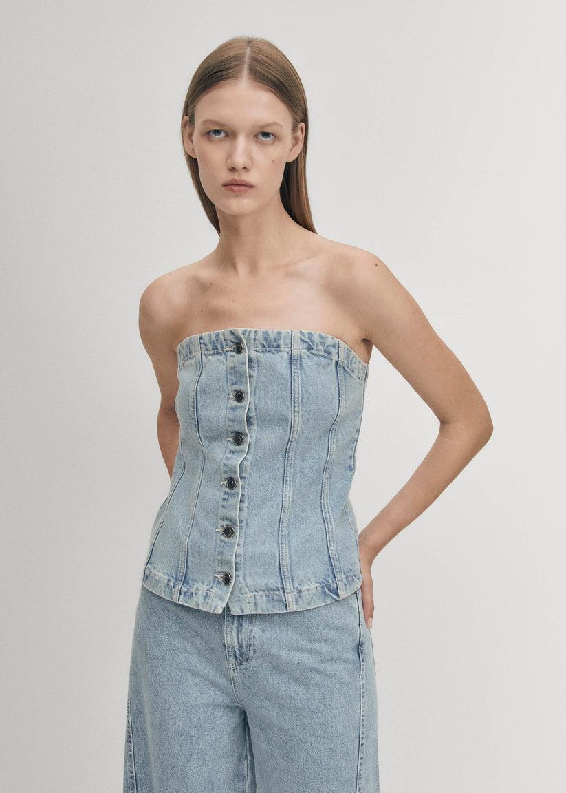 Alohas Troyes Top Vaquero Azul Descuento por venta flash