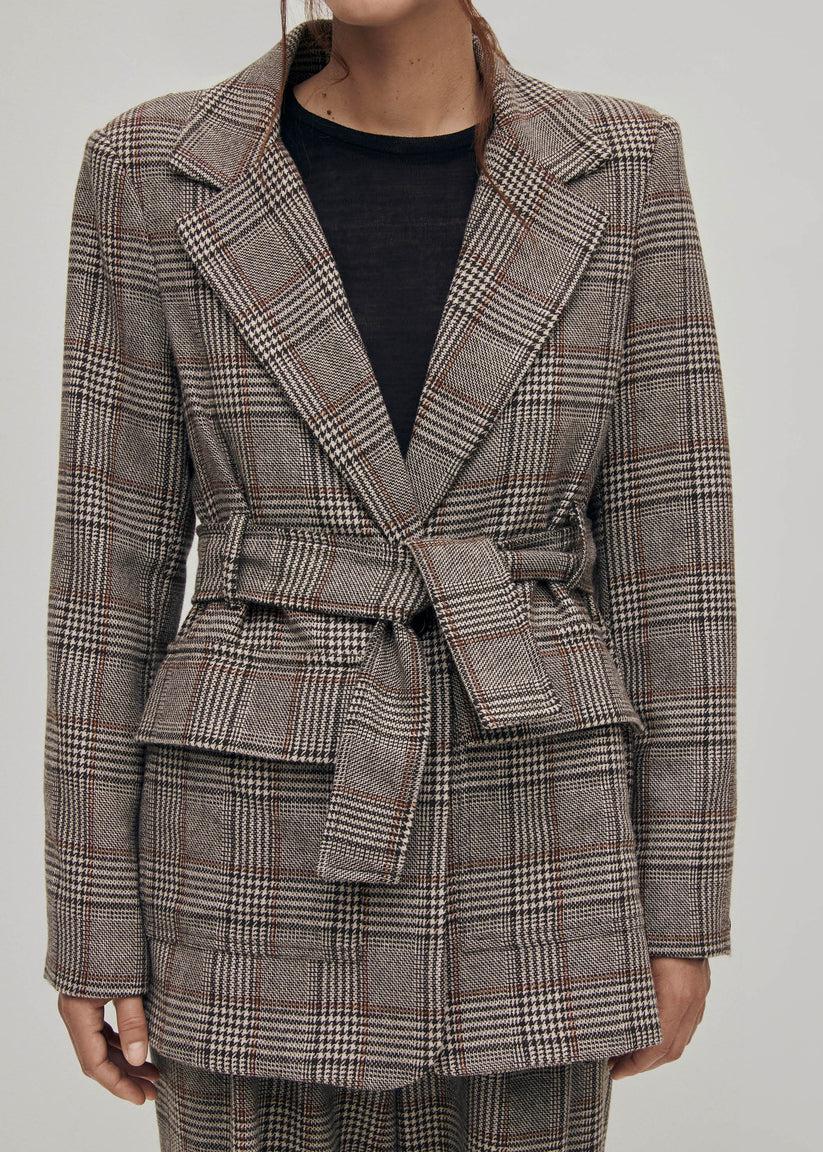 Alohas Nagano Blazer a Cuadros Marrón Envío gratis