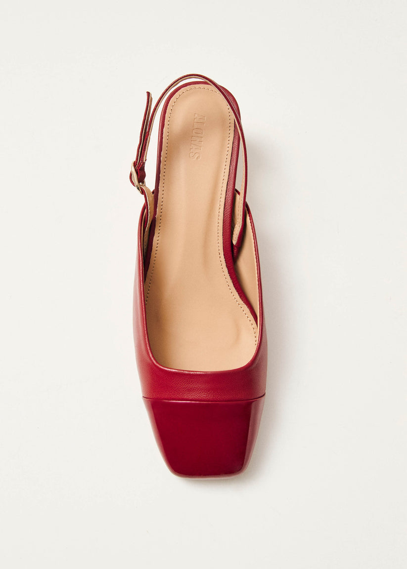 Alohas Lindy Bliss Tacones de Cuero Rojo Precios de Black Friday