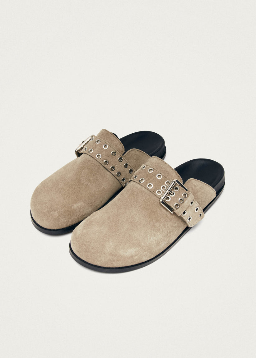 Alohas Halia Zuecos de Cuero Beige Ofertas de temporada