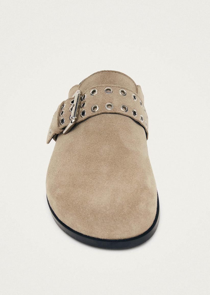 Alohas Halia Zuecos de Cuero Beige Ofertas de temporada