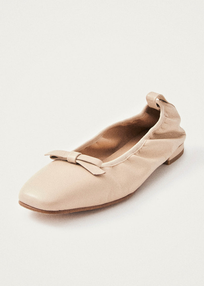 Alohas Freya Bailarinas de Piel Color Crema Grandes ahorros