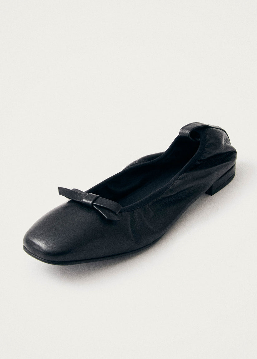 Alohas Freya Bailarinas de Cuero Negro Devoluciones gratuitas