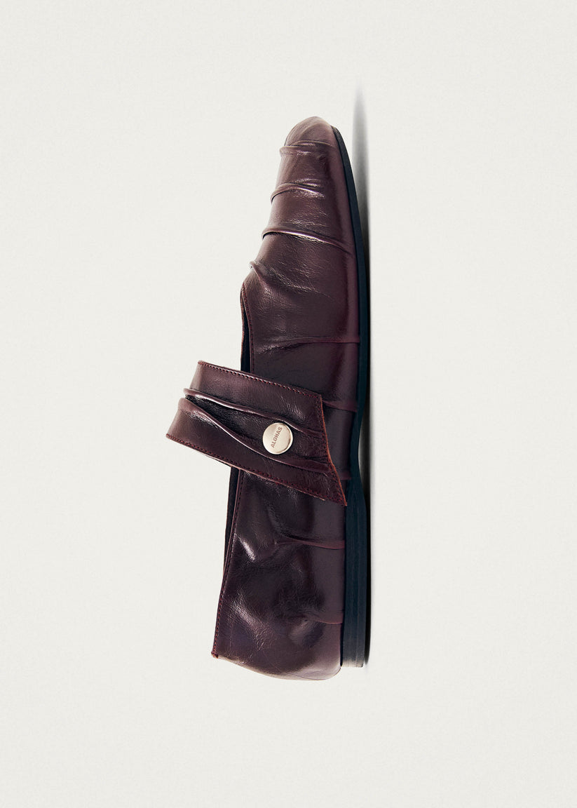 Alohas Shay Bailarinas de Cuero Burdeos Outlet online