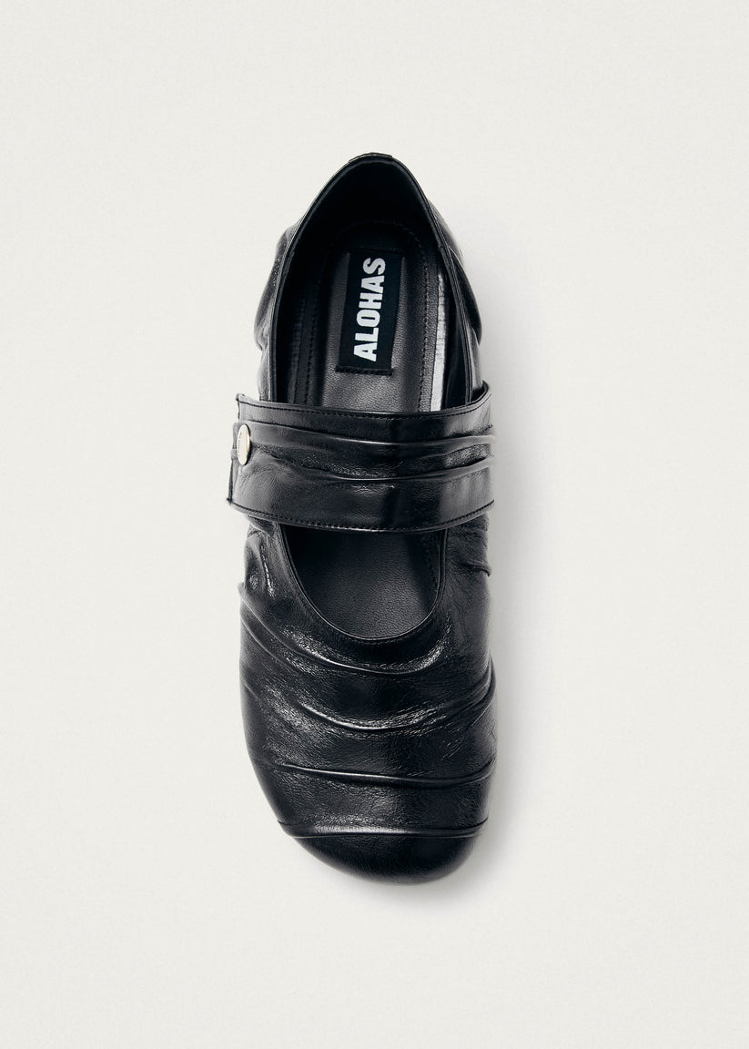 Alohas Shay Bailarinas de Cuero Negro Ofertas