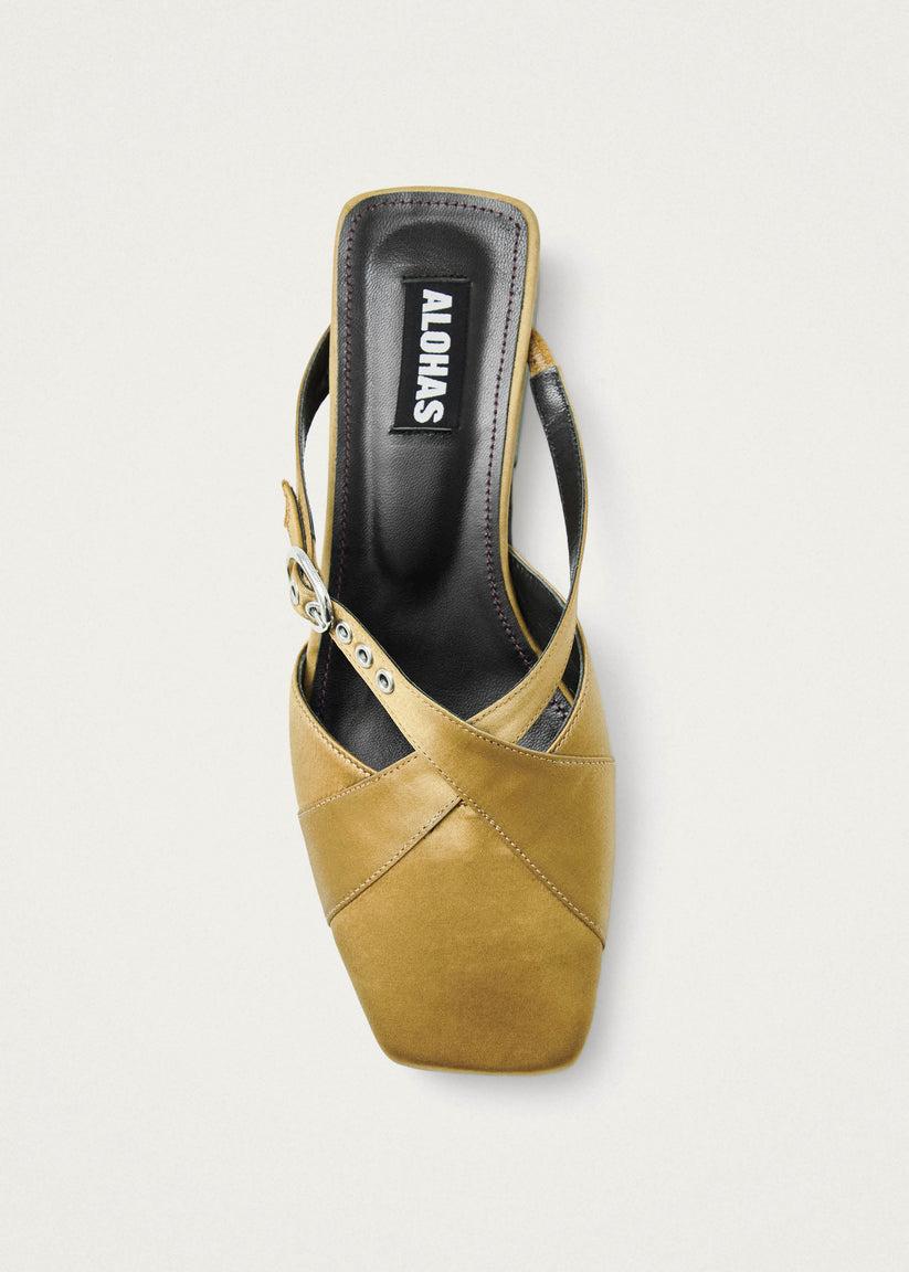 Alohas Adria Silky Mules Dorados Venta caliente