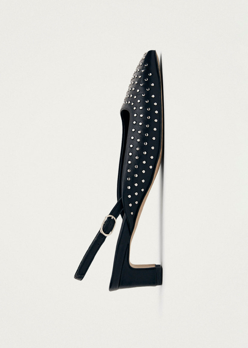 Alohas Lindy Tacones de cuero negro Últimos 3 días