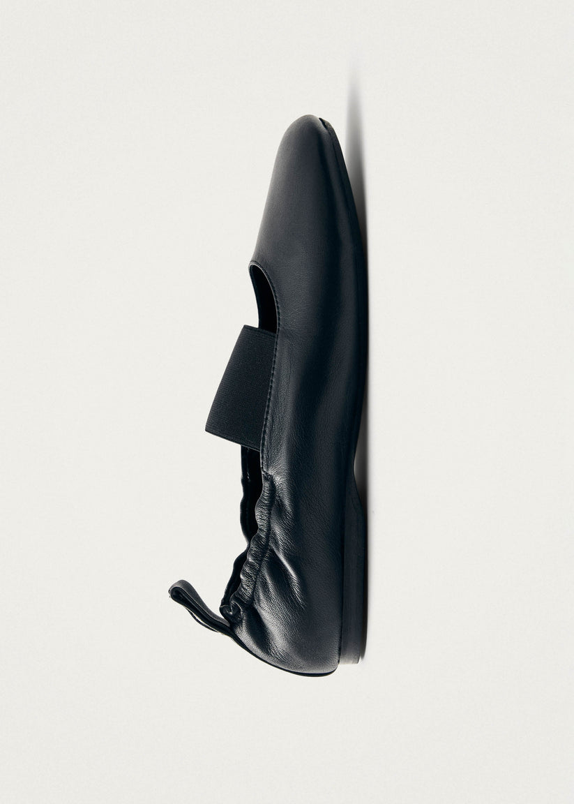 Alohas Sutton Bailarinas de Cuero Negro Oferta exclusiva