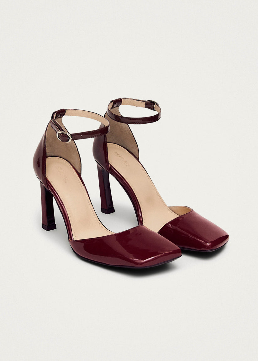 Alohas Liebe Onix Tacones de Cuero Burdeos Outlet online