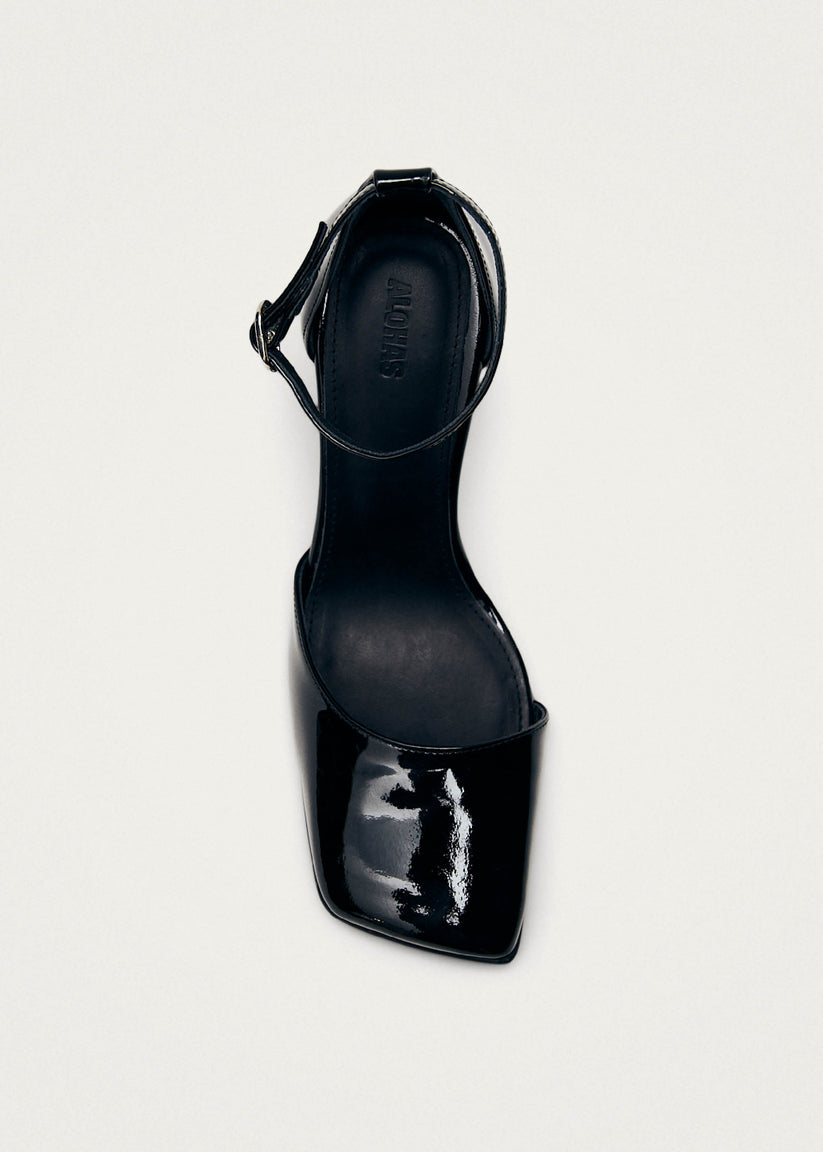 Alohas Liebe Onix Tacones de Cuero Negro Rebajas