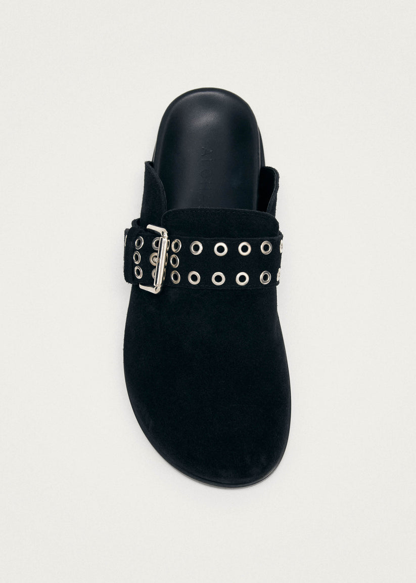 Alohas Halia Black Leather Mules Ofertas