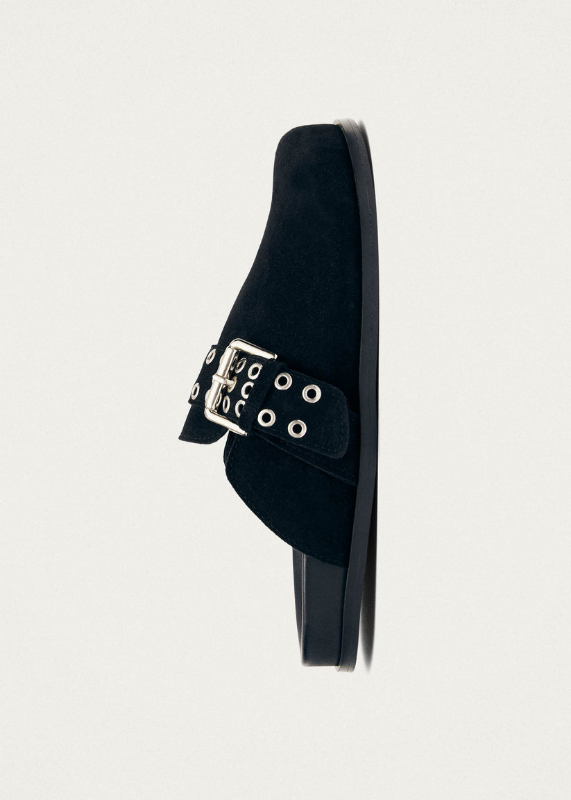 Alohas Halia Black Leather Mules Ofertas