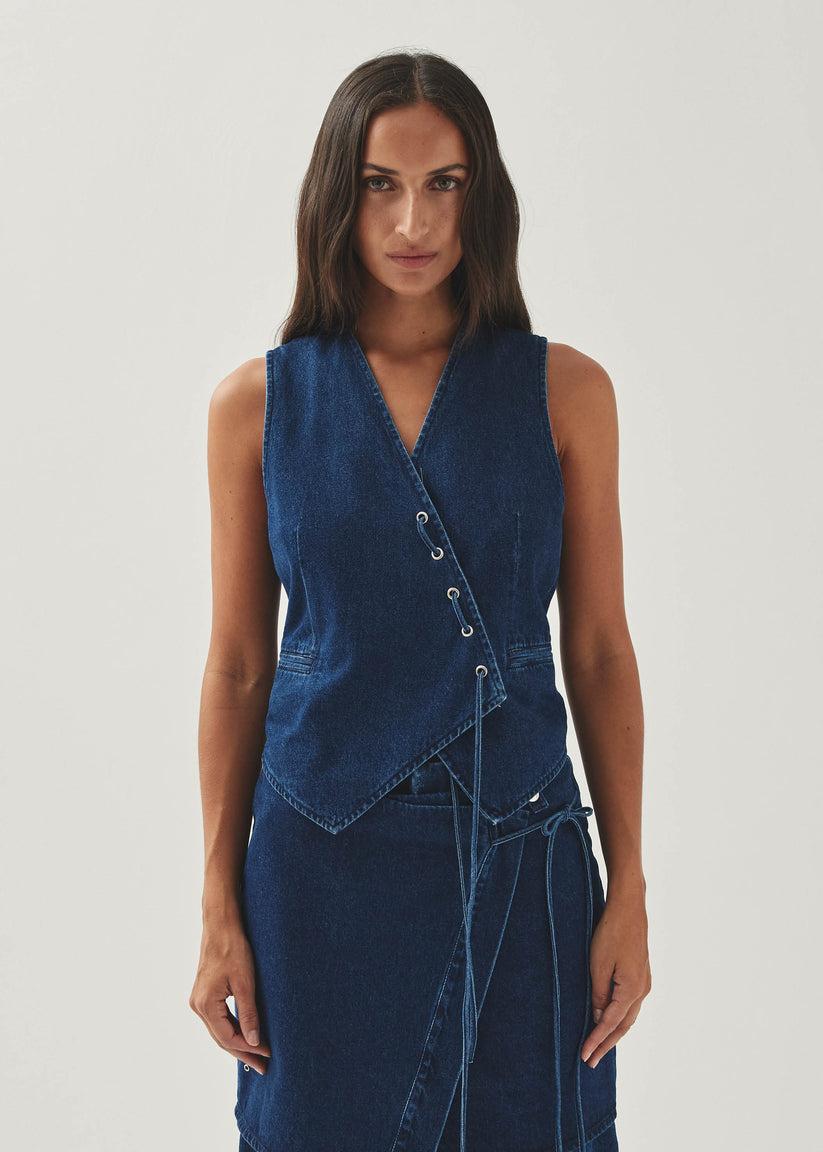Alohas Sabre Chaleco Vaquero Azul Ventas relámpago