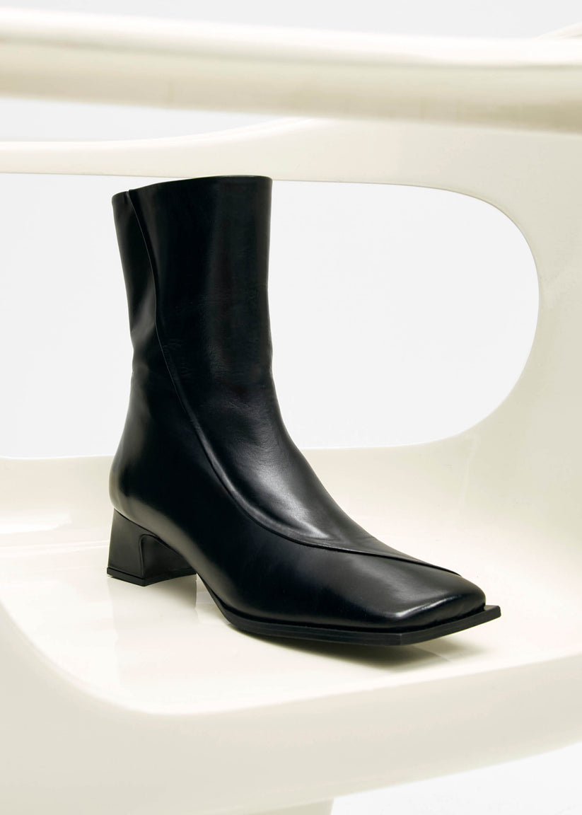 Alohas Chantal Botines de Cuero Negro Descuento