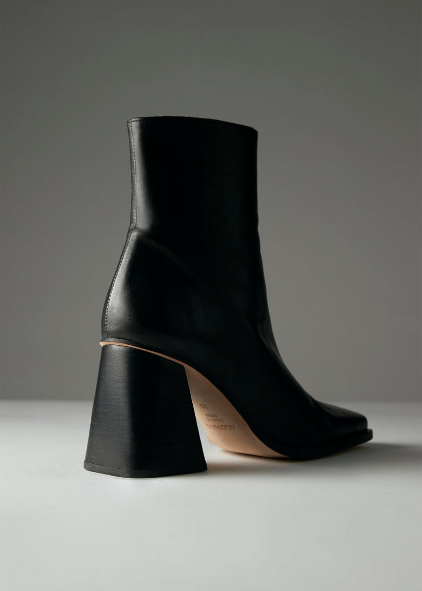 Alohas South Botas de Piel Negra Oferta especial