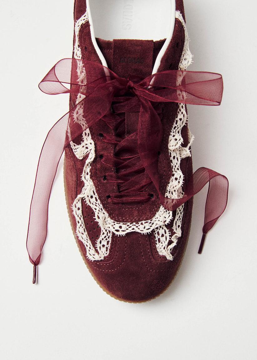 Alohas Tb.490 Crochet Zapatillas de Cuero Burdeos Envío internacional gratuito