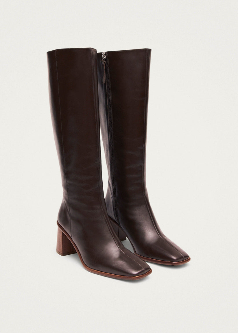 Alohas East Botas Marrones de Piel Tienda de fábrica