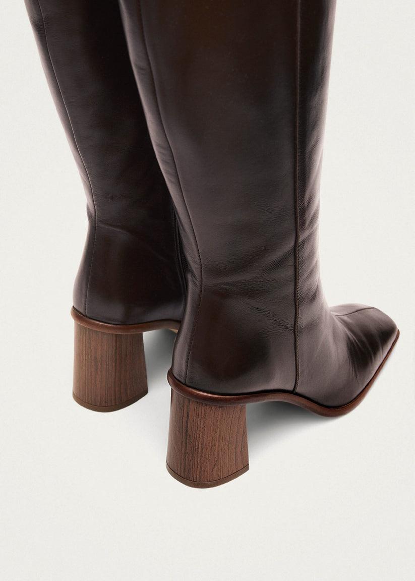 Alohas East Botas Marrones de Piel Tienda de fábrica