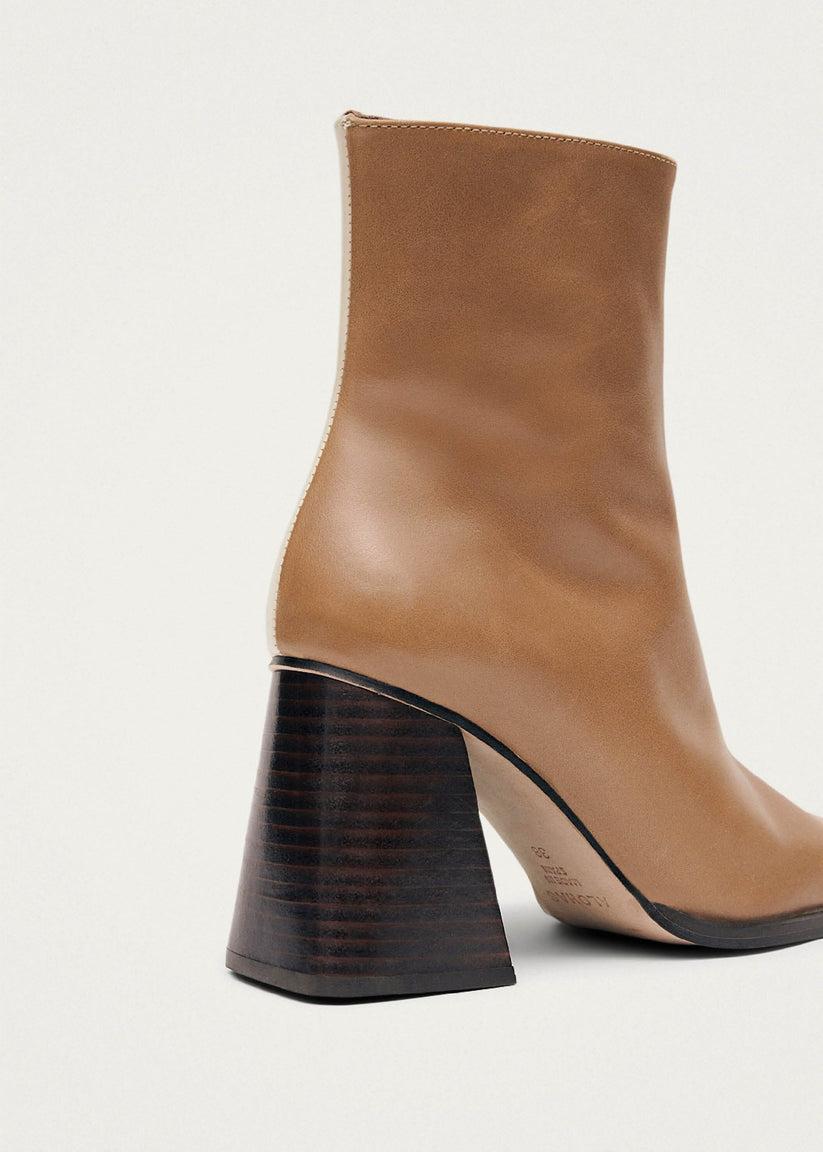 Alohas South Bicolor Botas de Piel Marrón y Beige Limitado a 3 días