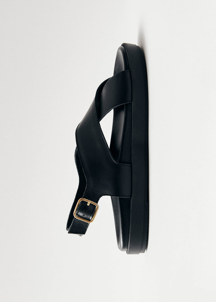 Alohas Nico Sandalias de Cuero Negro En oferta