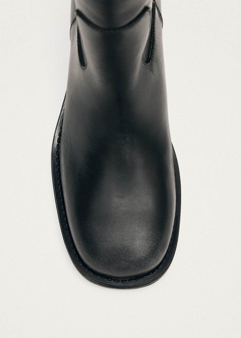 Alohas Sajan Botas de Cuero Negras Última moda
