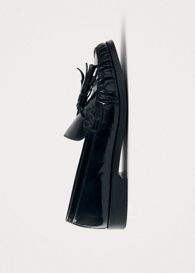 Alohas Marietta Onix Mocasines de Cuero Negro 2025