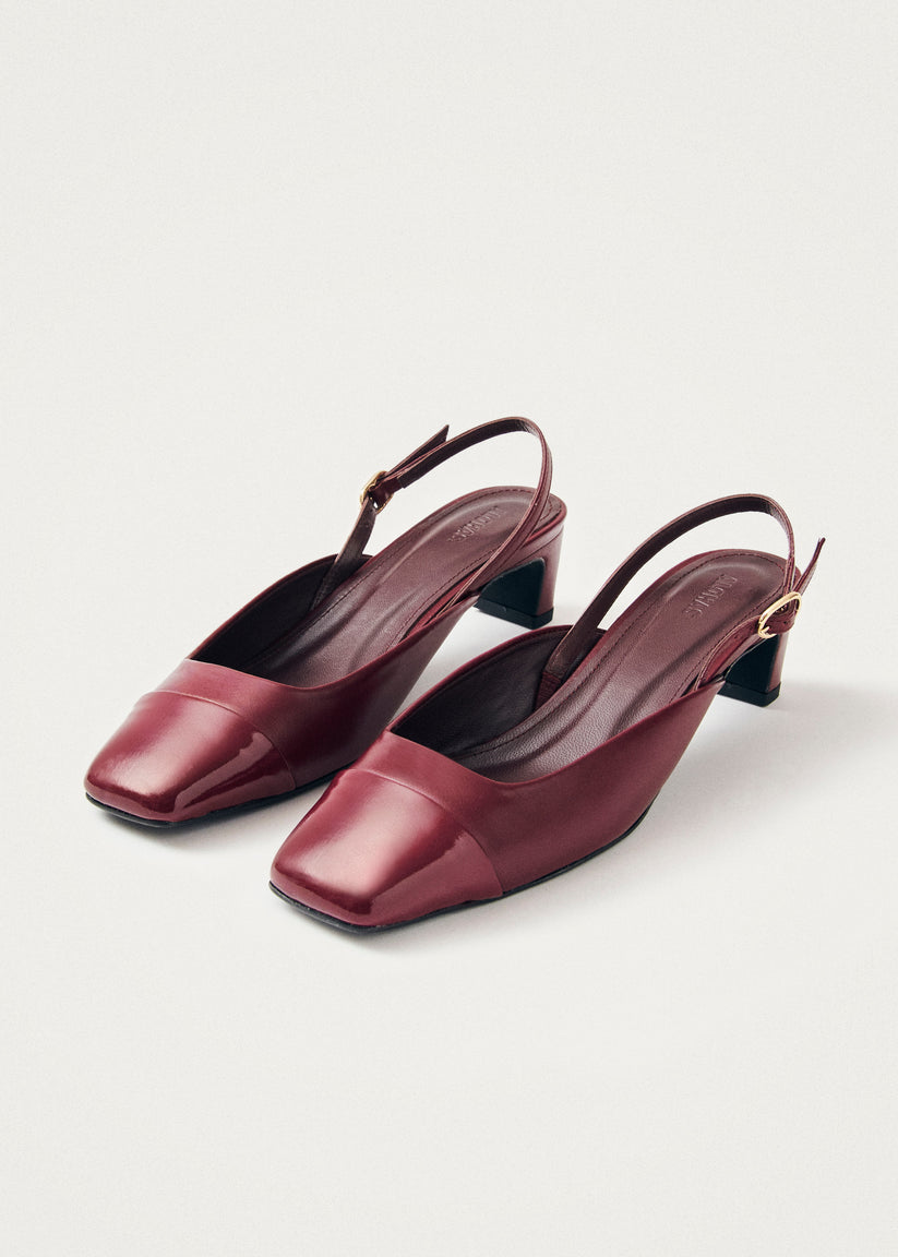 Alohas Lindy Bliss Tacones de Cuero Burdeos Últimos 2 días