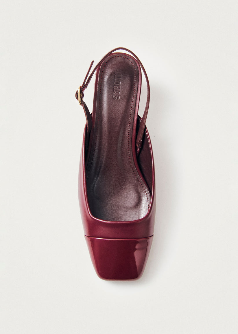 Alohas Lindy Bliss Tacones de Cuero Burdeos Últimos 2 días