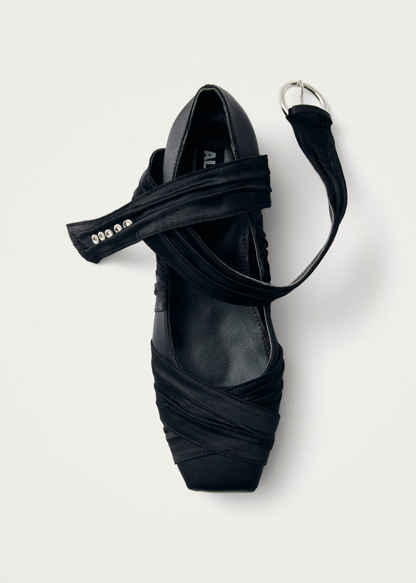 Alohas Volant Silky Bailarinas Negras Oferta especial de fábrica