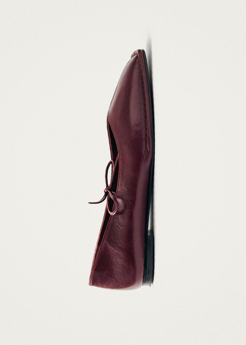 Alohas Sway Bailarinas de Cuero Burdeos En oferta