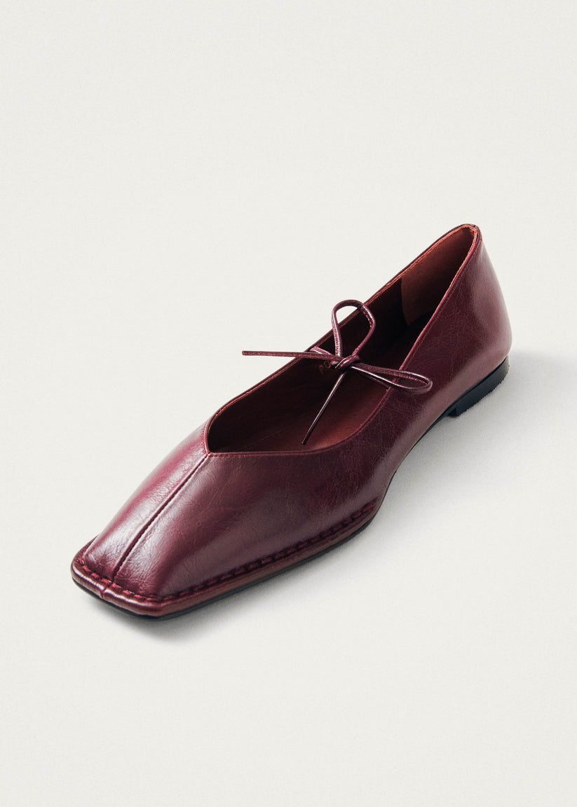 Alohas Sway Bailarinas de Cuero Burdeos En oferta