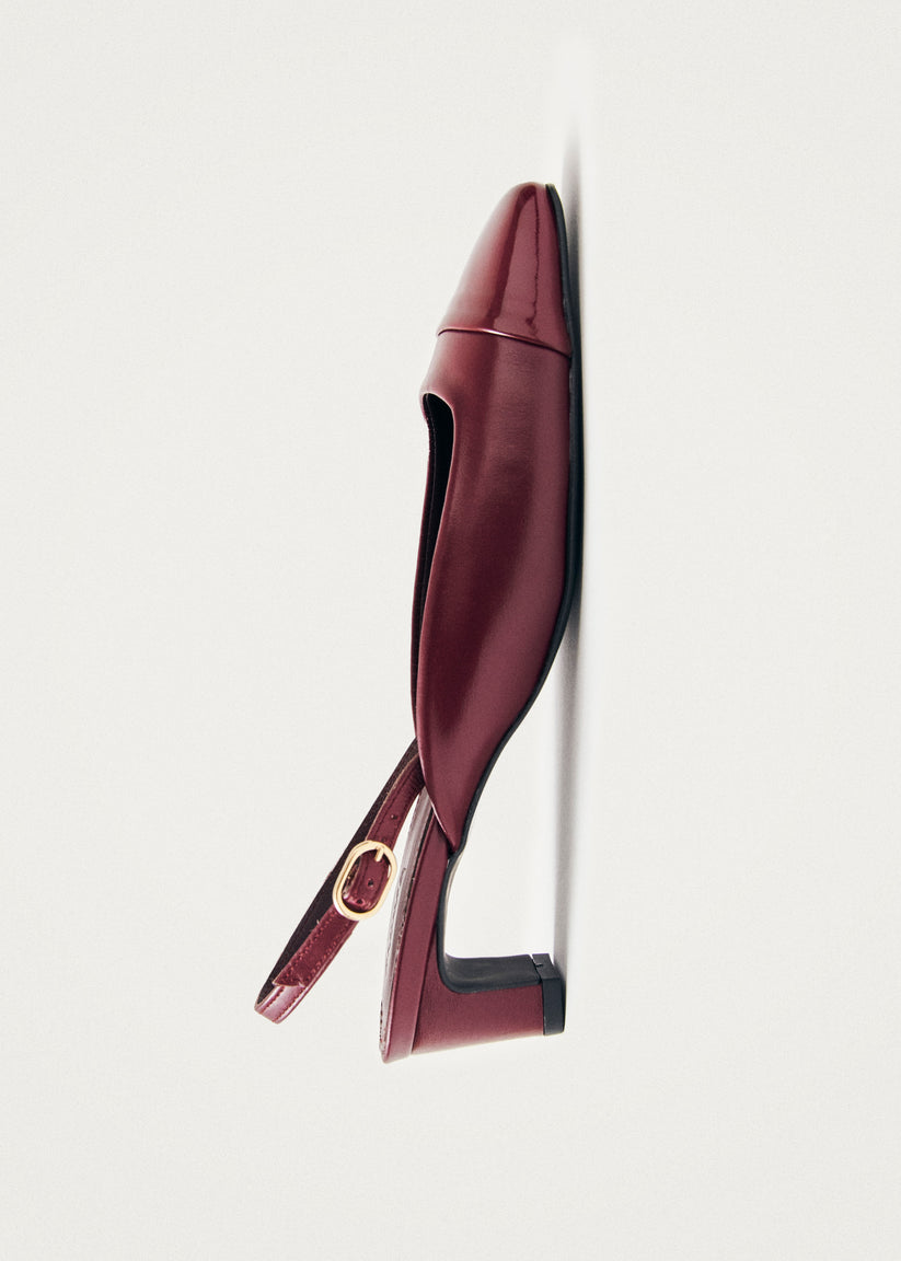Alohas Lindy Bliss Tacones de Cuero Burdeos Descuento por venta flash
