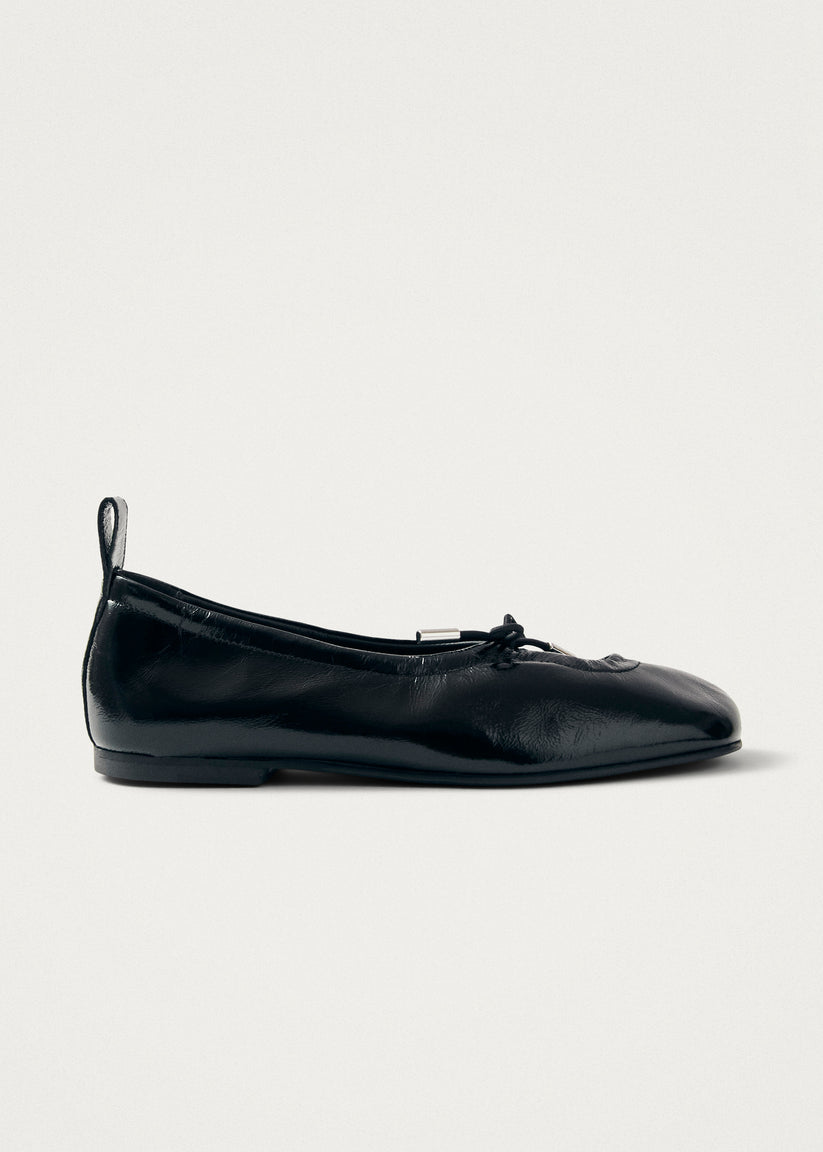 Alohas Rosalind Onix Bailarinas de Cuero Negro Outlet online