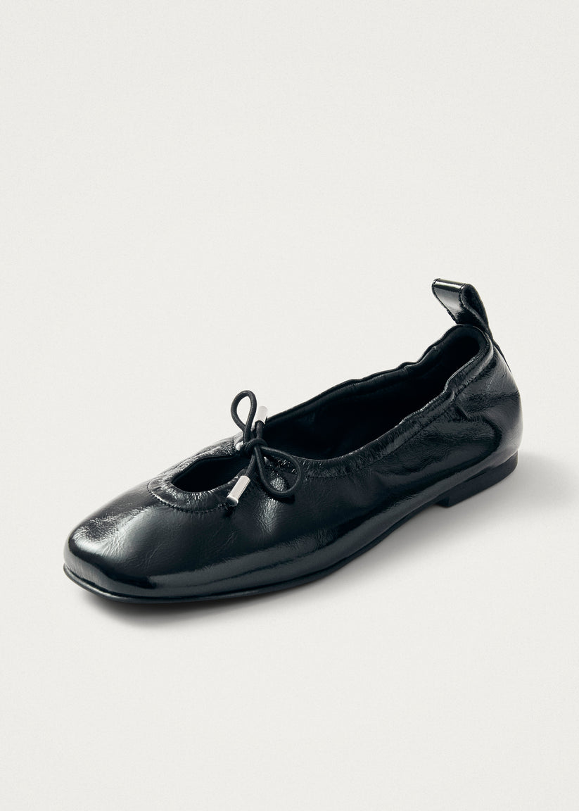 Alohas Rosalind Onix Bailarinas de Cuero Negro Outlet online